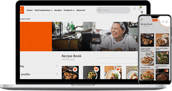 عرض مجموعة الوصفات المفضلة لديك