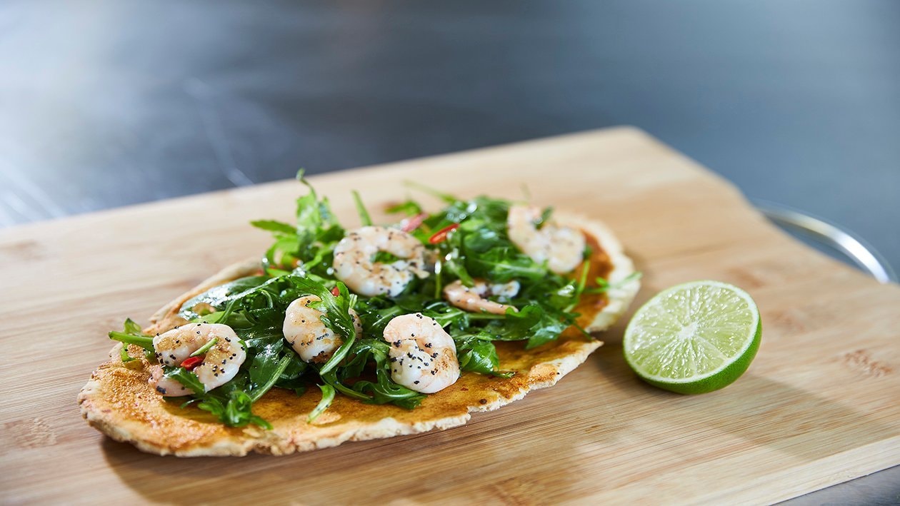 Arabic Flatbread & Lime Teriyaki King Prawn Salad – Recipes