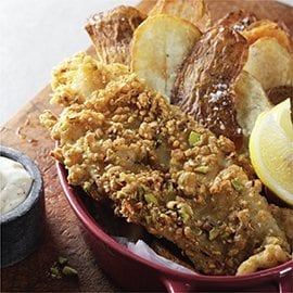 Dukkah Crusted Fish & Chips