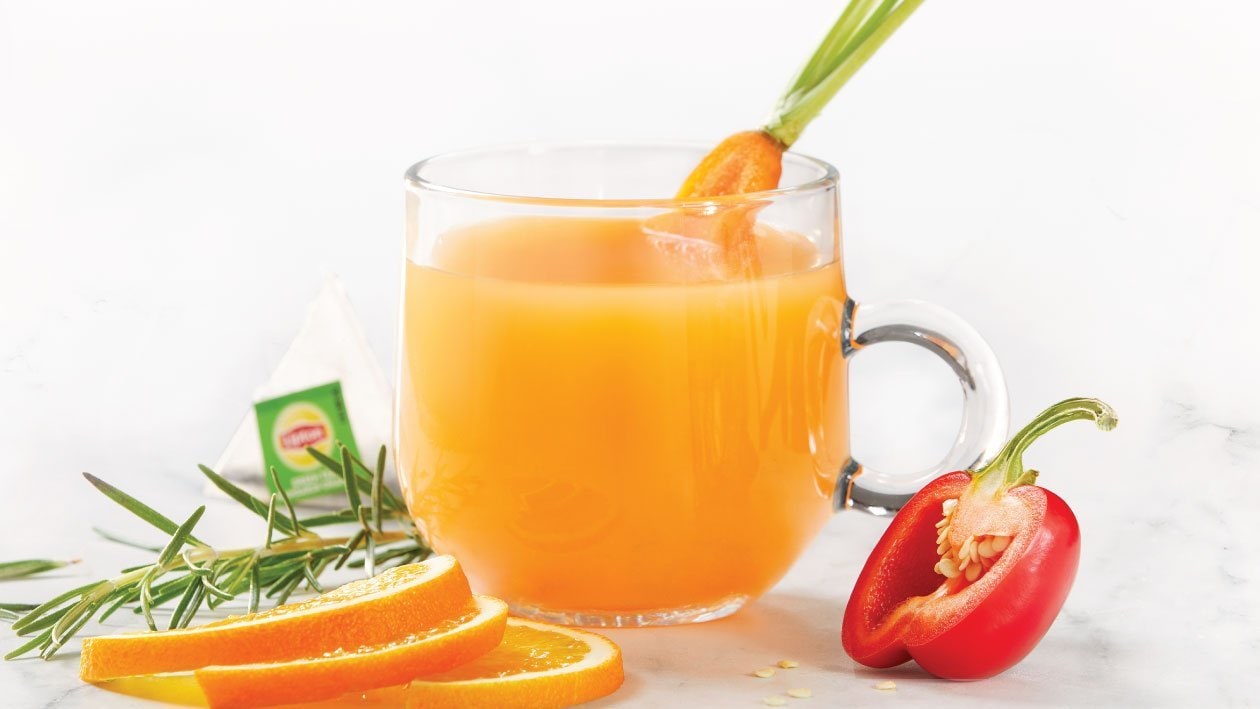 Green Tea Infused with Peppers and Carrots Recipe Unilever Food Solutions