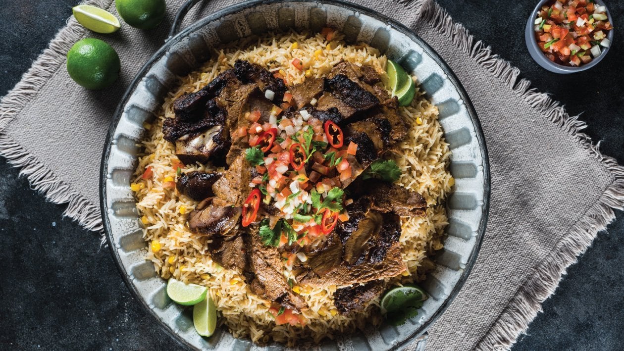 لحم الغنم المكسيكي والأرز الأسباني – وصفة