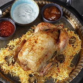 Mushroom Biryani Stuffed Chicken