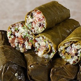 Quinoa Stuffed Vine Leaves