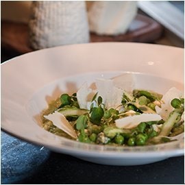 Risotto "risi e bisi" by Chef Stefano Ghielmett