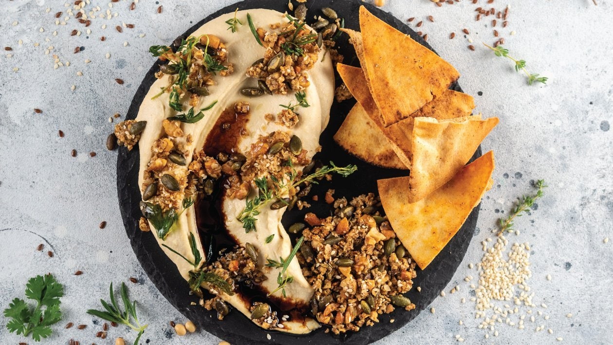 Tofu Hummus and Savoury Granola – Recipes
