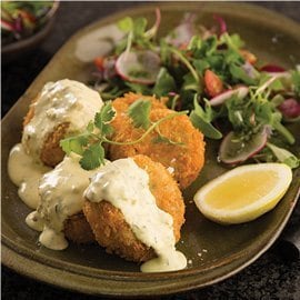 Trout Fishcakes With Coriander Hollandaise Sauce