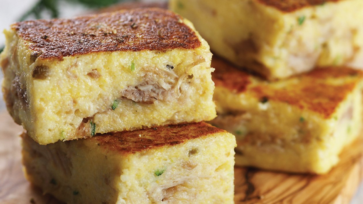 Turkey & Cheese Polenta Cakes – Recipes