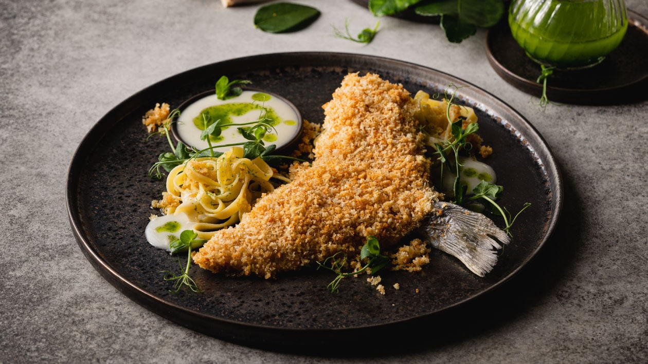 Baked Crusted Fish With Lemongrass Cream Sauce