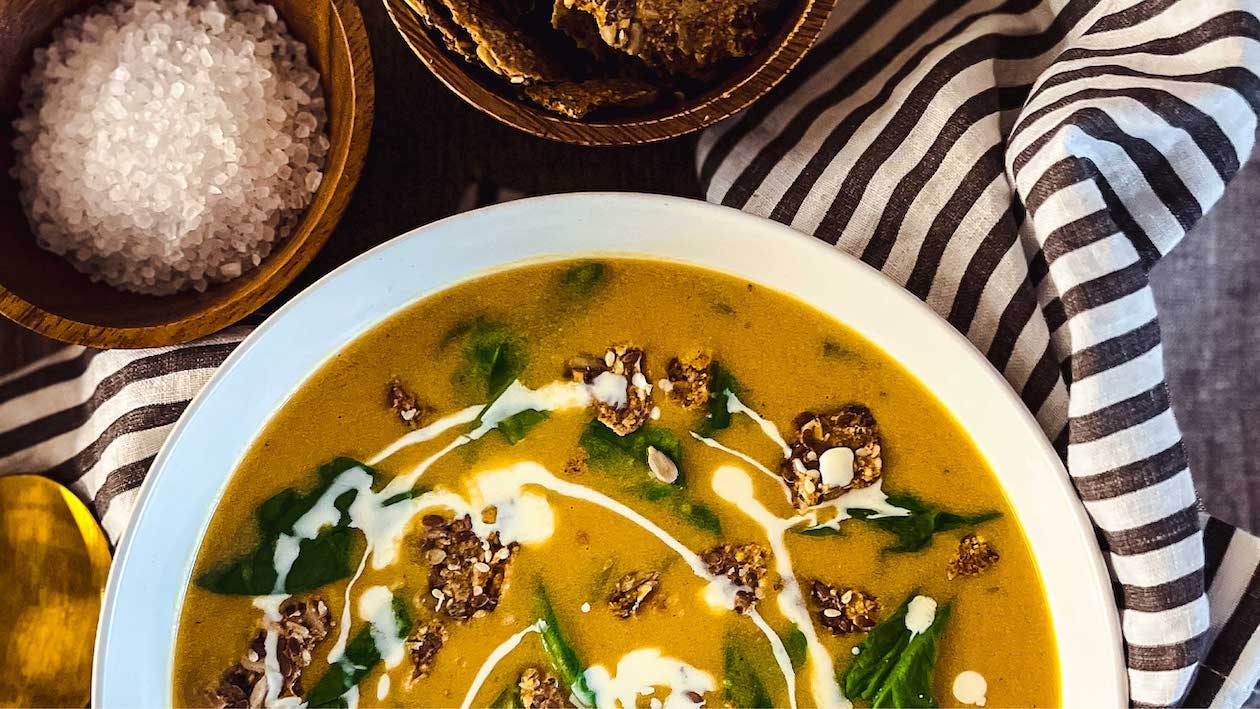 Butternut Squash with Spinach Soup – - Recipe