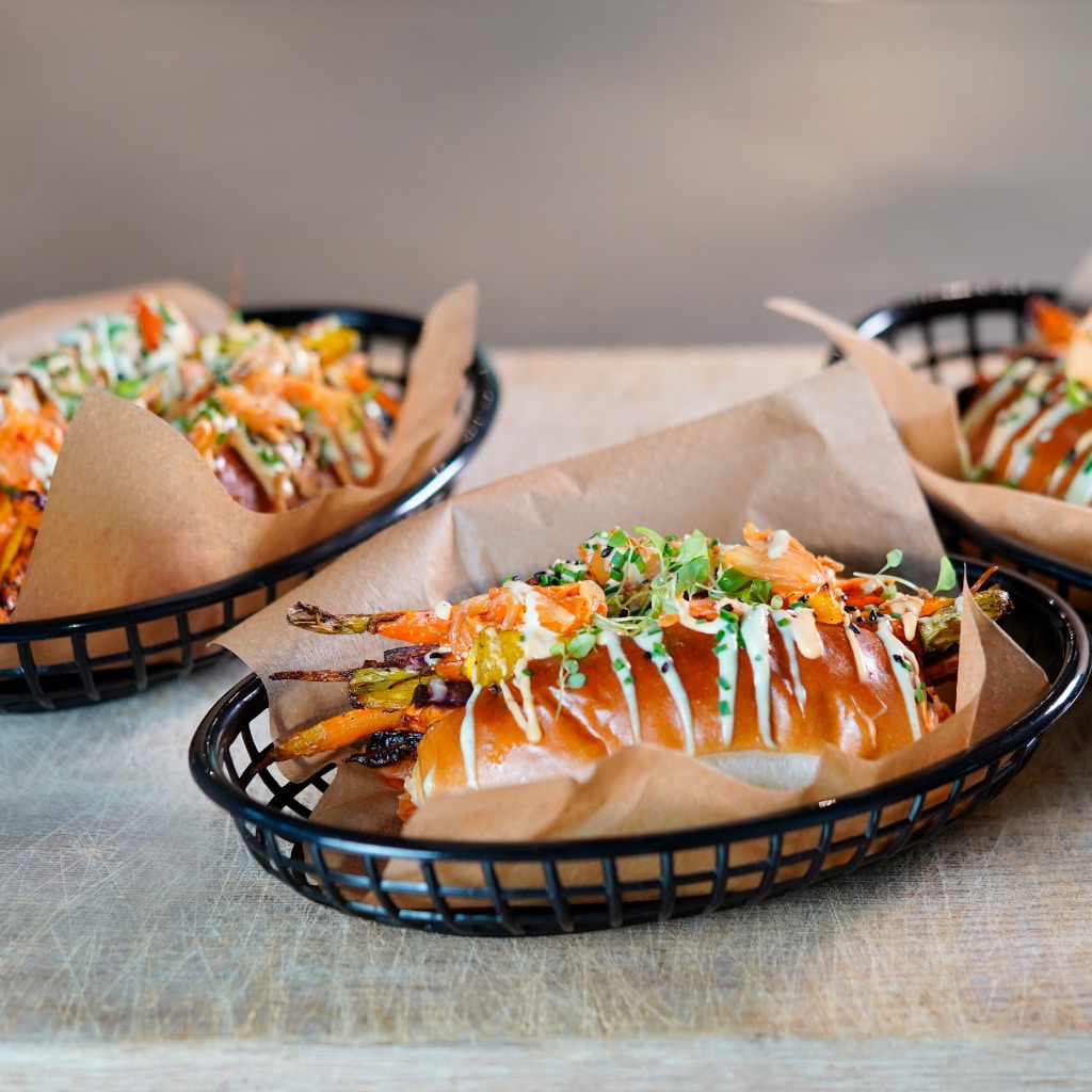 Kimchi Carrot Hotdogs
