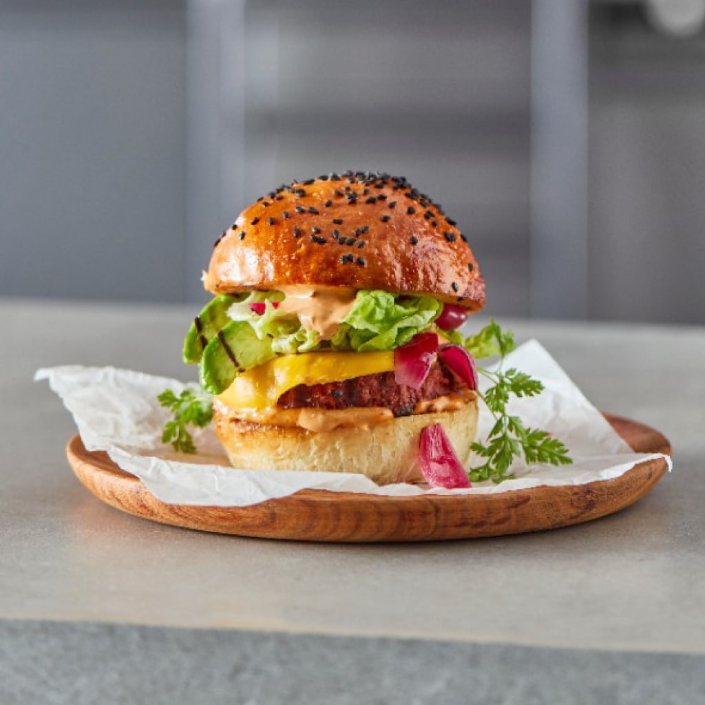 Vegan Beef Burger with Chipotle Mayo