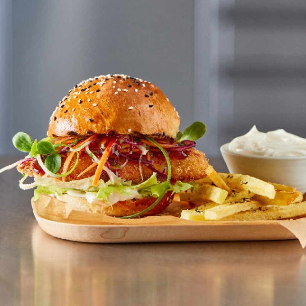 Vegetarian Chicken Katsu Burger