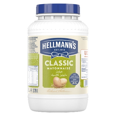 Hellmann's Classic Mayonnaise (4x3.78L) - Hellmann's Classic Mayonnaise delivers a perfectly balanced taste with a creamy texture that can be used across multiple dish preparations.