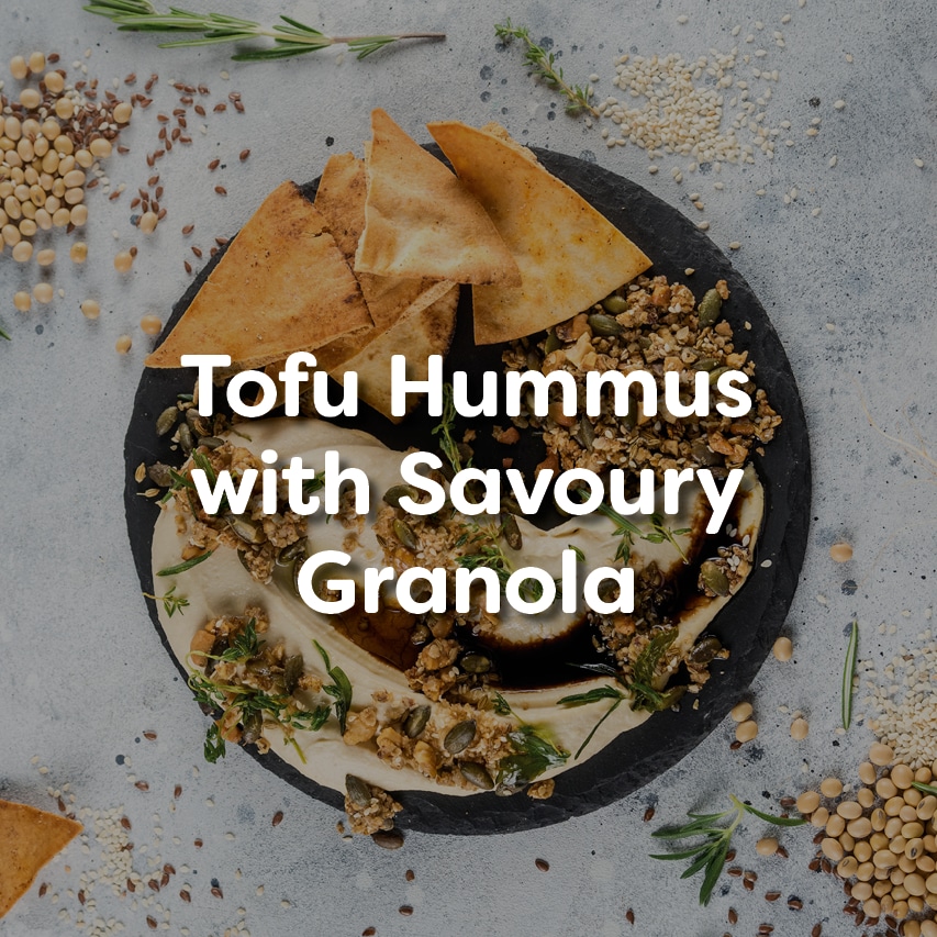 Tofu Hummus with Savoury Granola