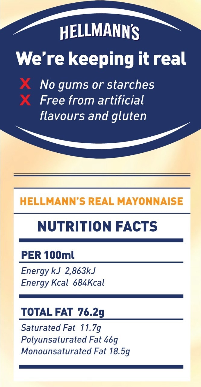 Hellman’s Real Mayonnaise Label