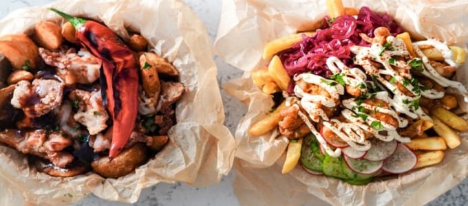 loaded fries with chicken